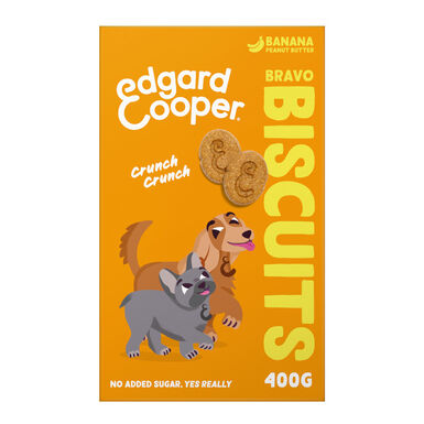 Edgard & Cooper Galletas de Banana y Mantequilla de Cacahuete para perros